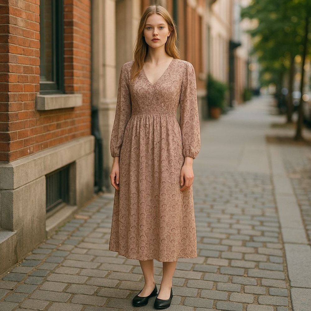 MEXX Elegant Pink Floral Women's Dress Med